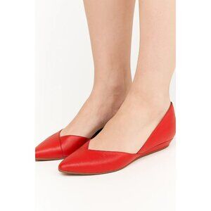 Naturalizer Size 6 Casual Slip On Comfortable Pointed Toe Red Flats